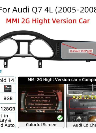 Android 14 Auto Radio CarPlay For Audi A6 C6 4f  For Audi Q7 4L 2005-2015 MMI 2G 3G GPS Car Multimedia Player Navi Stereo DSP