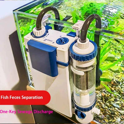 New 3 in 1 Fish Tank Filter YBF-500 Oxygen Filtration Integrated Machine Water Purification Pump Wall-mounted Fish Toilet 220V