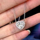 Collana con Ciondolo a Cuore Huitan per Donna, Accessorio Romantico per Matrimoni e Feste, Stile Semplice con Zirconi Brillanti, Gioiello Elegante da Donna