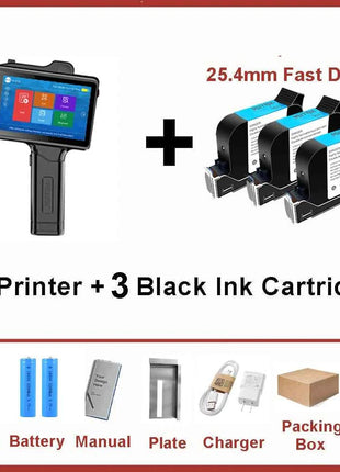 WILLITA S10 25.4mm Portable Handheld Inkjet Printer Print Gun Expire Date Serial Number Logo Coding Machine Business Printer