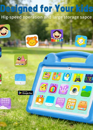 ANRY R16Pro Kids Tablet 10 Inch Android 15, 8GB (4+4GB) 64GB ROM, Dual Camera, Educational Tablet, Gift for Kids