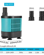 20/35/50/60W Bottom Suction Submersible Pump Fish Tank Water Circulation Pump Small Silent Filter Suction Manure Change Pump