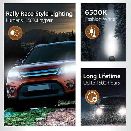 Philips LED 15000lm Ultinon Rally 3590 H4 H7 H8 H11 HB3 HB4 H19 HIR2 H1 Car Headlight 6500K White Max Power 180W 12V 4200K U359N