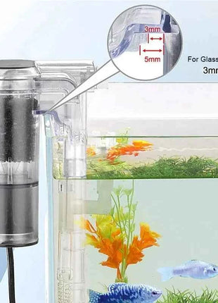 Wall-hanging Filter For Fish Tanks USB plug Mini Aquarium Filter Pump 250H/L Suitable For Fish Tanks Below 30cm,2.5W DC 5V