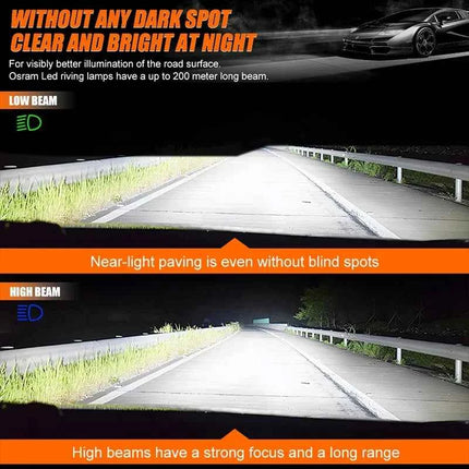 OSRAM HYZ Pro 360 Led H7 H1 H4 H11 H8 9005/HB3 9006/HB4 9012 HIR2 Headlight Bulbs Auto Fog Lights 6000K Car Lamps ULTRA Thin 12V