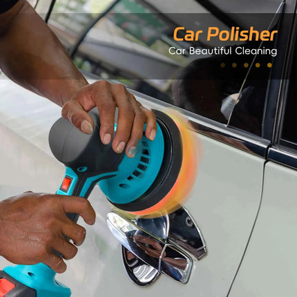 Podofo 5500RPM 6 Speed Cordless Car Polisher Electric Polishing Wax Tool Auto Waxing Machine Compatible With Makita Battery