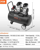 SucceBuy Air Compressor 750W/1450W/3000W Oil Free Air Compressor Quiet Portable Compressor Pump for Auto Repair Tire Inflation