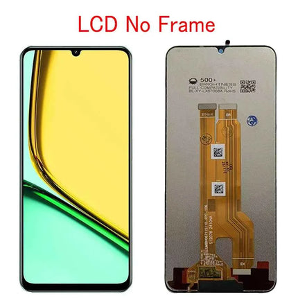 6.74‘For Realme C61 LCD Display Touch Panel Digitizer AAssembly With Frame Display Replacement For Realme C61 RMX3939, RMX3930