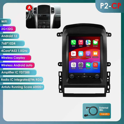 Hizpo 9.7" 2 Din Android Auto Car Radio for Chevrolet Captiva Sport 2006 - 2012 Multimedia Video Player Carplay  for Tesla Style