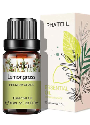 PHATOIL Natural Plant Essential Oil 10ml Eucalyptus Lavender Bergamot Vanilla Peppermint 1PCS Aroma Essential Oils For Diffuser