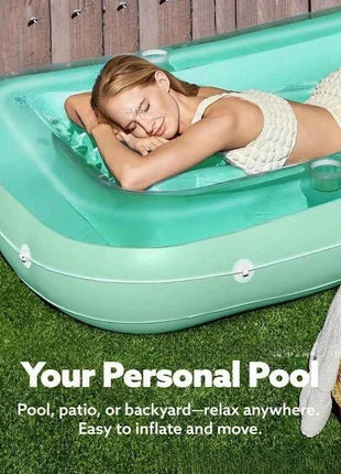 Piscina gonfiabile per prendere il sole Letto galleggiante Piscina gonfiabile per prendere il sole Letto galleggiante Piscina esterna Riposo del gioco Materasso ad aria