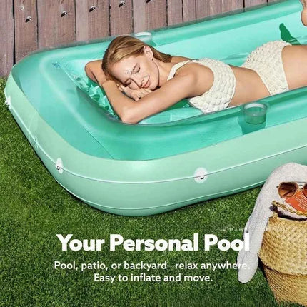 Piscina gonfiabile per prendere il sole Letto galleggiante Piscina gonfiabile per prendere il sole Letto galleggiante Piscina esterna Riposo del gioco Materasso ad aria