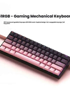 K61 USB Mini Mechanical Gaming Wired Keyboard Hot-Swappable Mechanical Keyboard Detachable Cable