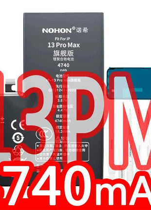 NOHON  High Capacity Phone Battery for iPhone 13 13Pro 12 Pro 11 X XR XS 12Mini 13PM 15Pro MAX 14 SE SE2 SE3 Replacement Bateria