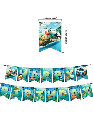 Decorazioni per Feste di Compleanno per Bambini Octonauts, Palloncini in Alluminio, Piatti di Carta, Sfondo con Capitano Oceanico, Pirata, Pinguino, Barnacles, Peso
