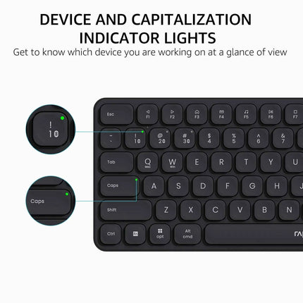 Rapoo 9560M Wireless Keyboard and Mouse Combo E9550L USB-C Rechargeable 110-Key Ultra-Thin Keyboard and MT760SE Wireless Mouse