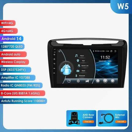 Hizpo 2Din Android 14 Car Multimedia Player for Lancia Ypsilon 2012 - 2020 GPS Carplay Autoradio 360Cam 4G AI Intelligent Screen