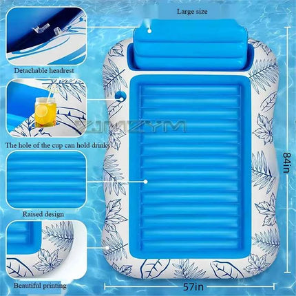 Doppio materasso galleggiante gonfiabile Sedia a sdraio da spiaggia Anello da nuoto Tubo Letto per il tempo libero in acqua Materassi ad aria per il nuoto Piscina per dormire