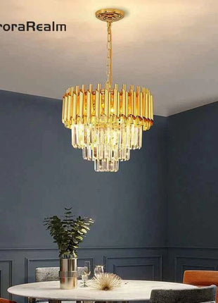 Lampada a sospensione in cristallo di lusso Lustro Decorazioni per la casa Lampadario a soffitto Sala da pranzo moderna Cucina Camera da letto Soggiorno Luci a sospensione