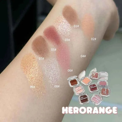 Gothic Red Brown Smoked Matte Eyeshadow Palette Smooth Shimmer Monochrome Eye Shadow Long-Lasting Brightening Silkworm Pigments