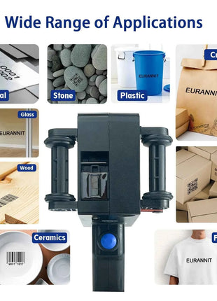 EURANNIT E14 Portable Handheld Inkjet Printer Non-encrypted Mini Printer Text QR Barcode Image Logo Date Coding Machine