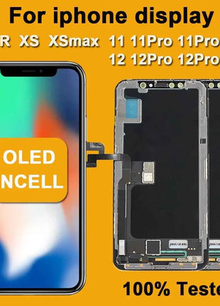 AAA+++ OLED For iPhone X XR Max XS LCD Incell For iphone 11 12 13 Pro Max 13 Mini 14 Plus OLED Display Screen Digitizer Assembly