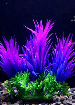 Artificial Aquarium Decor Plants Water Weeds Ornament Aquatic Fish Tank Simulation Grass Flower Decoration Accessories