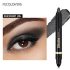 PECOLOVERS Champagne Brown Metallic Eyeshadow Stick - Waterproof, Long-Lasting Glitter Highlighter & Brightening Pencil Crayon