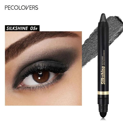 PECOLOVERS Champagne Brown Metallic Eyeshadow Stick - Waterproof, Long-Lasting Glitter Highlighter & Brightening Pencil Crayon