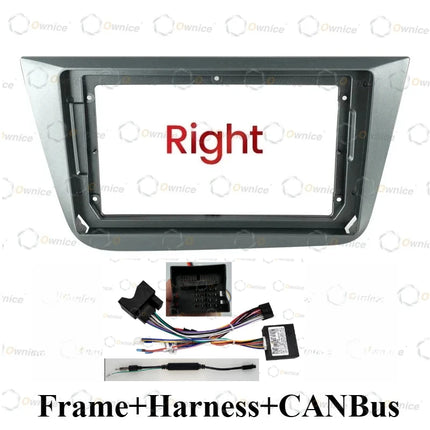 Ownice 9 "Fascias telaio autoradio per Seat Altea Toledo 5P 2004 - 2015 Pannello stereo Cablaggio Cavo di alimentazione Cavo Canbus