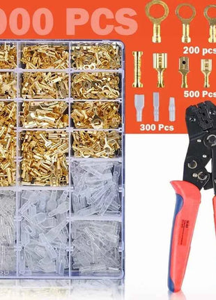 Male Female Wire Box Insulated Cable Macho Connector 2.8/6.3mm Electrical Crimp Terminals Termin Spade Connectors Assorted Kit