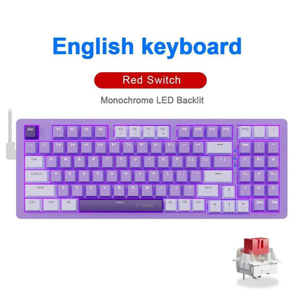 E-YOOSO Z94 USB Mechanical Gaming Keyboard Wired Monochrome Backlit 94 Key Russian Brazilian Portuguese for Compute Laptop PC