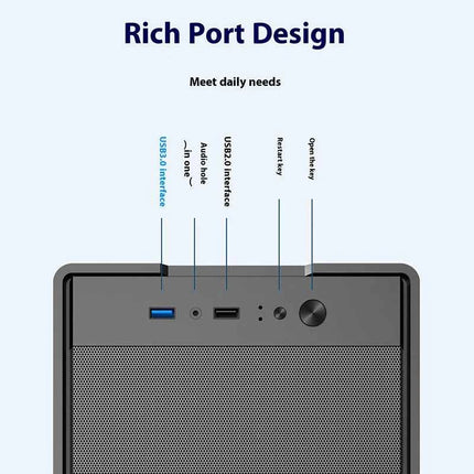 Power Train Flying  PC Case MATX Mini-ITX Chassis SFX/ATX Power Supply Desktop Portable Computer Case U3 port Iron net Panel