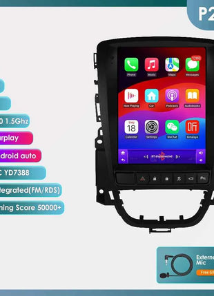 9.7" Hizpo CarPlay Android Car Radio for Opel Astra J Buick Verano 2009 - 2015 Tesla Style Screen GPS DSP 360CAM  Snapdragon6115