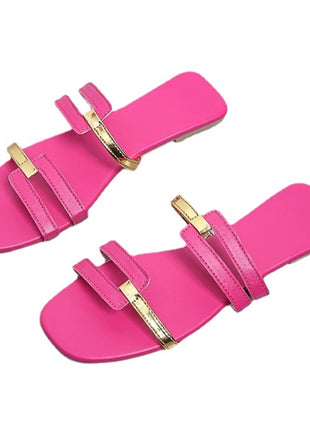 Women's Shoes Summer Flats Flip Flops Dress Shallow Casual Women's Slides Rome Open-toe Slippers for Women Slingback Sandals 2023
