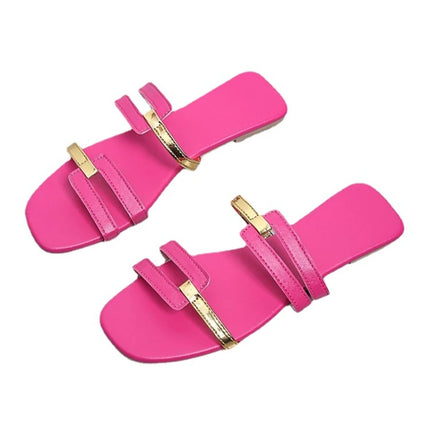 Scarpe da donna Summer Flats Flip flop Dress Shallow Casual donna Slides roma Open-toe pantofole da donna Slingback Sandals2023