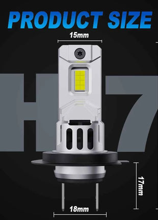 MAIDSIE H7 LED Headlight Bulb Mini Wireless 1200W 220000LM 6500K CSP for Car Headlamp Auto Diode Lamps Turbo Led 12V Automobile