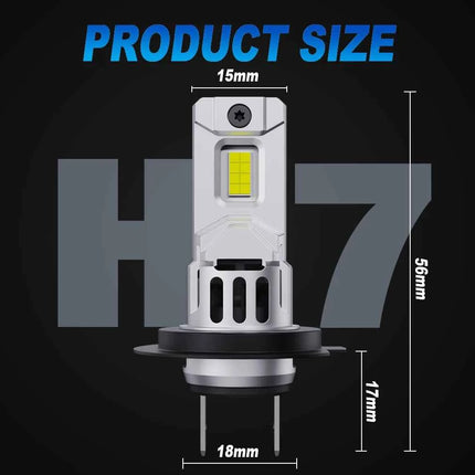 MAIDSIE H7 LED Headlight Bulb Mini Wireless 1200W 220000LM 6500K CSP for Car Headlamp Auto Diode Lamps Turbo Led 12V Automobile