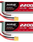 HRB 3S Lipo Battery 11.1V 2200mah 100C XT60 For Axial SCX10 Airplanes FPV Drone Racing Car Boat RC Parts