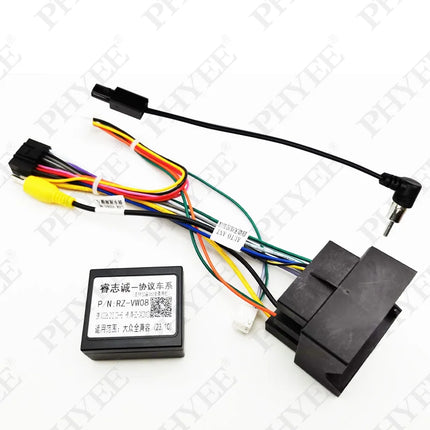 Adattatore per cablaggio CAN Bus, per VW Golf 7 Jetta Polo Caddy Tiguan, cavo Quadlock a 52 pin, per multimediale Android per auto a 16 pin