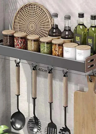 Portaspezie da Parete con Dispenser Olio e Aceto - Organizer Cucina