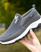 Men Running Hiking Sneakers Breathable Orthopedic Travel Plimsolls Slip On Comfortable for Outdoor Activity Hiking Walking