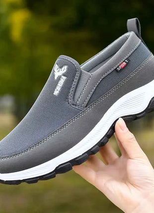 Men Running Hiking Sneakers Breathable Orthopedic Travel Plimsolls Slip On Comfortable for Outdoor Activity Hiking Walking
