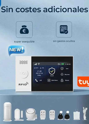 PGST PG107 4G WIFI GSM Sistema di allarme domestico Tuya Alexa Kit allarme antifurto wireless con rilevatore di movimento Sensore antifurto di sicurezza