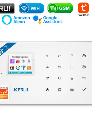 KERUI W184 4G WIFI GSM Sistema di Allarme Unità Wireless Home Tuya Smart APP Controllo Sensore di Movimento Antifurto Supporto Alexa Sensore di Movimento