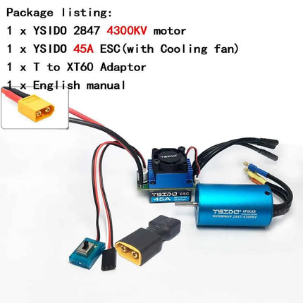 2435/2440/2838/2847 Brushless Motor 35A/45A ESC Combo for Wltoys 124016 Remo Hobby XLH Timaya Redcat 1/12 1/14 1/16 RC Boat Car