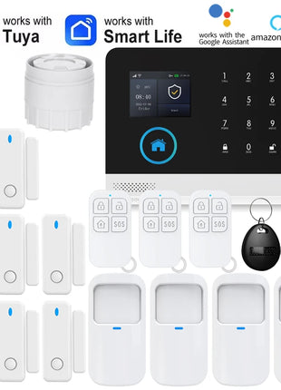 Telecamera di monitoraggio PIR Sistema di allarme di sicurezza WiFi GSM Alexa Tuya Smart Life Thief Invasion Sistema di sicurezza di allarme domotico