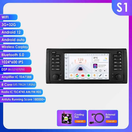 Hizpo Car Intelligent Systems for BMW 5 Series E39 X5 E53 M5 1996-2003 Multimedia 2din Autoradio Android 13 Auto Carplay 7862 4G