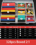 127/328/750 Pcs Heat Shrink Tubing Kit 2:1 Wire Shrinkable Tube Heat Shrink Wire Connect Cover Protection Sleeves