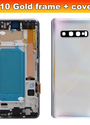 TFT con cornice per Samsung S10 Plus S10 + G975F Display LCD Touch Screen digitale per Samsung S10 G973F Parti di ricambio per schermo
